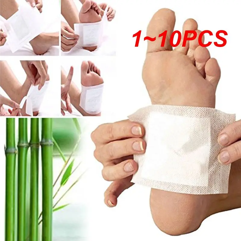 1 ~ 10 Stuks Gemberzout Detox Foot Patch Body Toxines Verwijderen Met Zelfklevende Vellen Lichaamsvoetenverzorging Reiniging Verlichten Vermoeidheid Beter