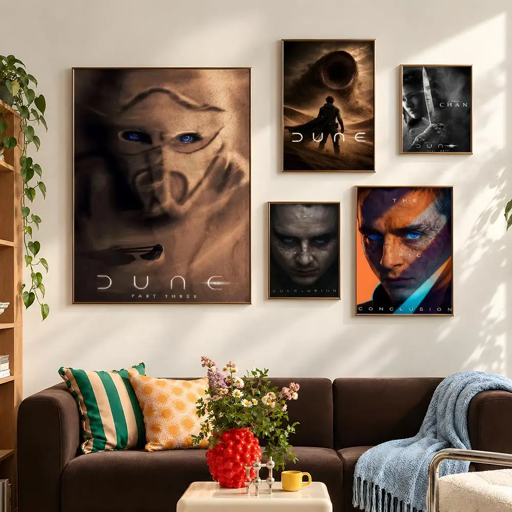Movie Dune Arrakis Sci Fi Poster Self Adhesive PP Wall Art HD Gaming Room Bedroom Living Room Decor Apartment Gift
