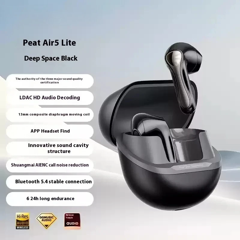 

Soundpeats Air5 Lite Bluetooth Earphone Call Noise Reduction Half In Ear Style Dynamic Coil Music Headset with Microphone Custom