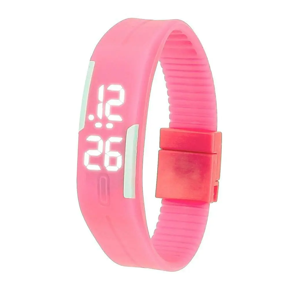 

Color Unisex Silicone Outdoor Wristband Bracelet Sports Wristwatches Touch Digital Watch LED Touch Wrist Watch Electronic Watch
