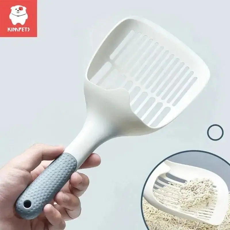 Kimpets Cat Litter Scoop Plastic Litter Shovel With Base Self Cleaning Cat Litter Shovel Kitten Toilet Clean Tools Cat Supplies