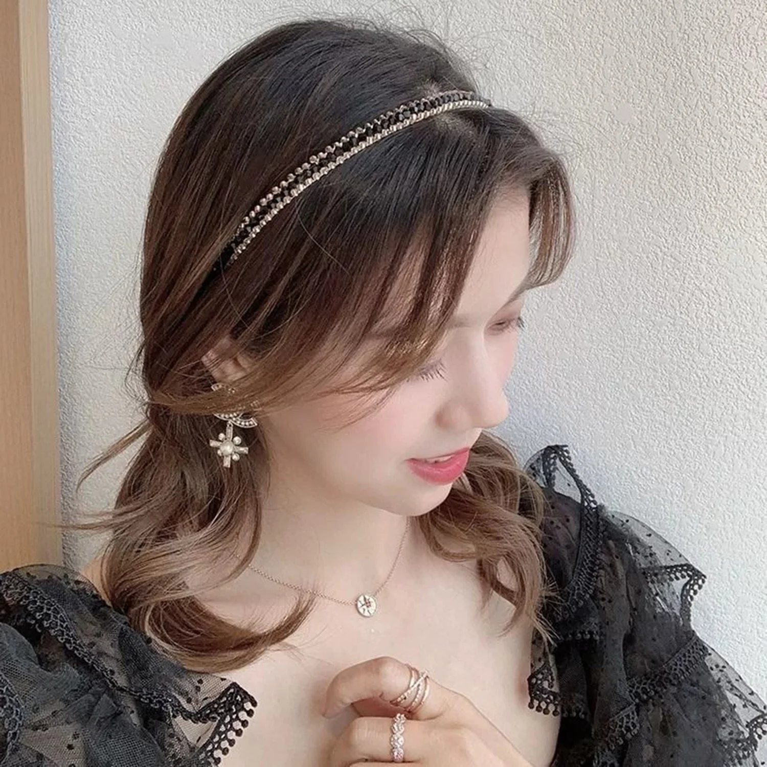 Coreano moldura de cristal headwear feminino bandana meninas vintage faixas de cabelo larga argola para festa de casamento acessórios para o cabelo