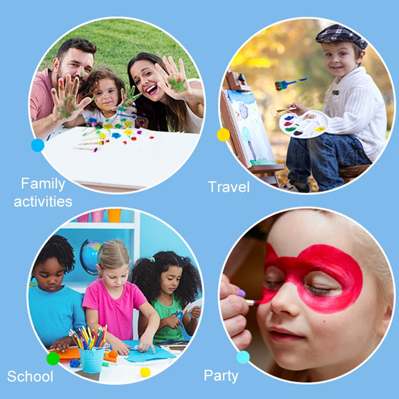 Painting Sponge Roller Brush Kits Children Drawing Toys Graffiti DIY Tool Early Education Toy Parent-child Interaction Toy TMZ
