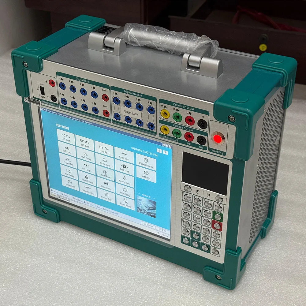 Blue Three Phase Relay Protection Test with Software Self-Calibration Function And High-Fidelity Linear Power Amplifier CJS802B