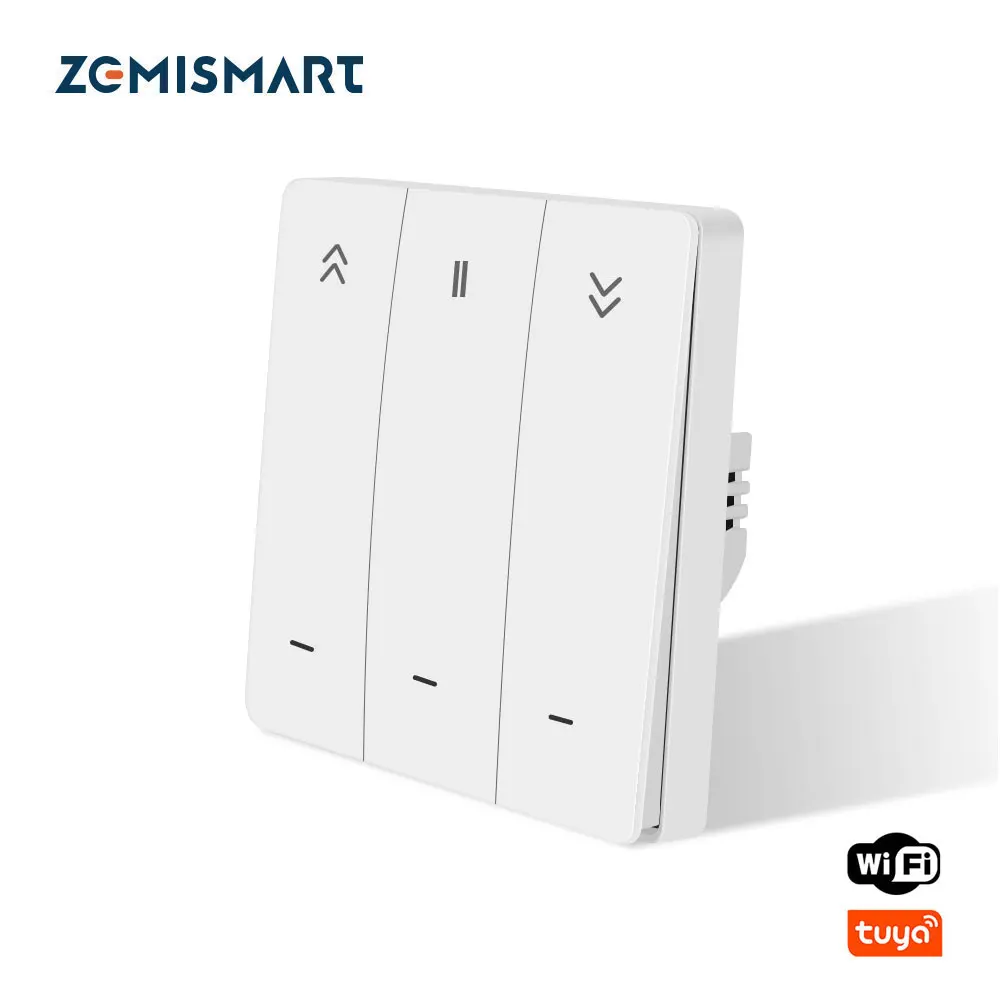 Zemismart – interrupteur mural tactile tactile, wi-fi, Tuya, pour ombrage, Alexa, Echo, Google Home, Smart Life, minuterie