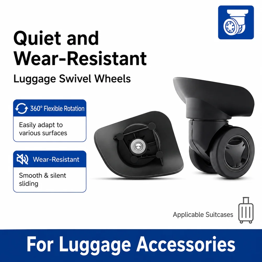 Replacement Wheels For Aotian M049 Luggage 360° Silent Spinner Caster Bracket Wear-Proof Suitcase Parts Repair Accessories