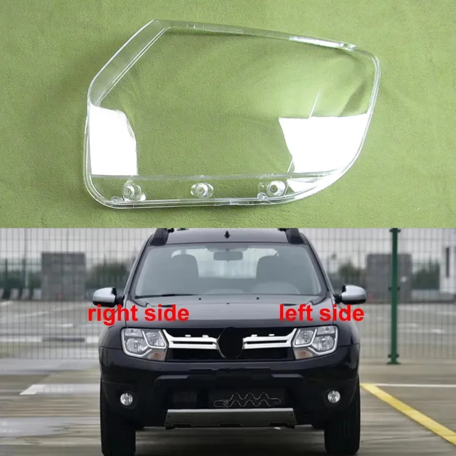 For Renault Duster 2015 2016 2017 Headlight Shell Transparent Lampshade Headlamp Cover Plexiglass Replace Original Lens