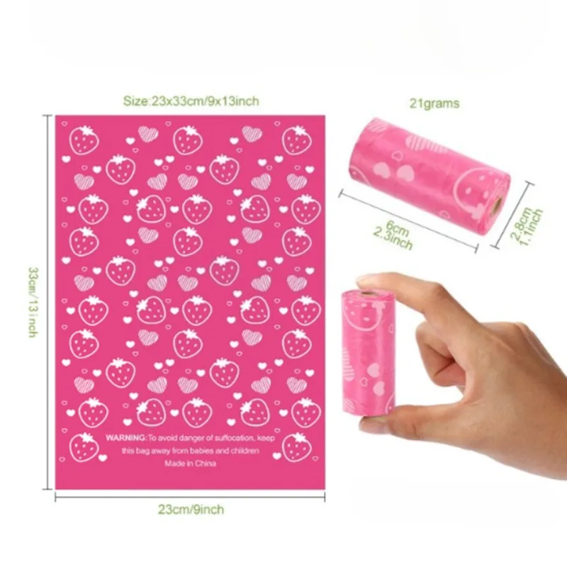 6Roll Biodegradable pet waste bags, outdoor dog poop pickup bags, dog feces collection bags