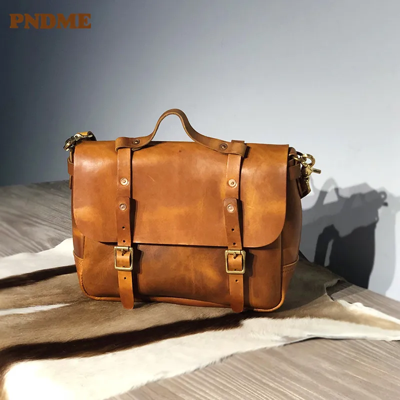 

Designer high-quality genuine leather men messenger bag luxury natural real cowhide designer outdoor travel tablet shoulder bag