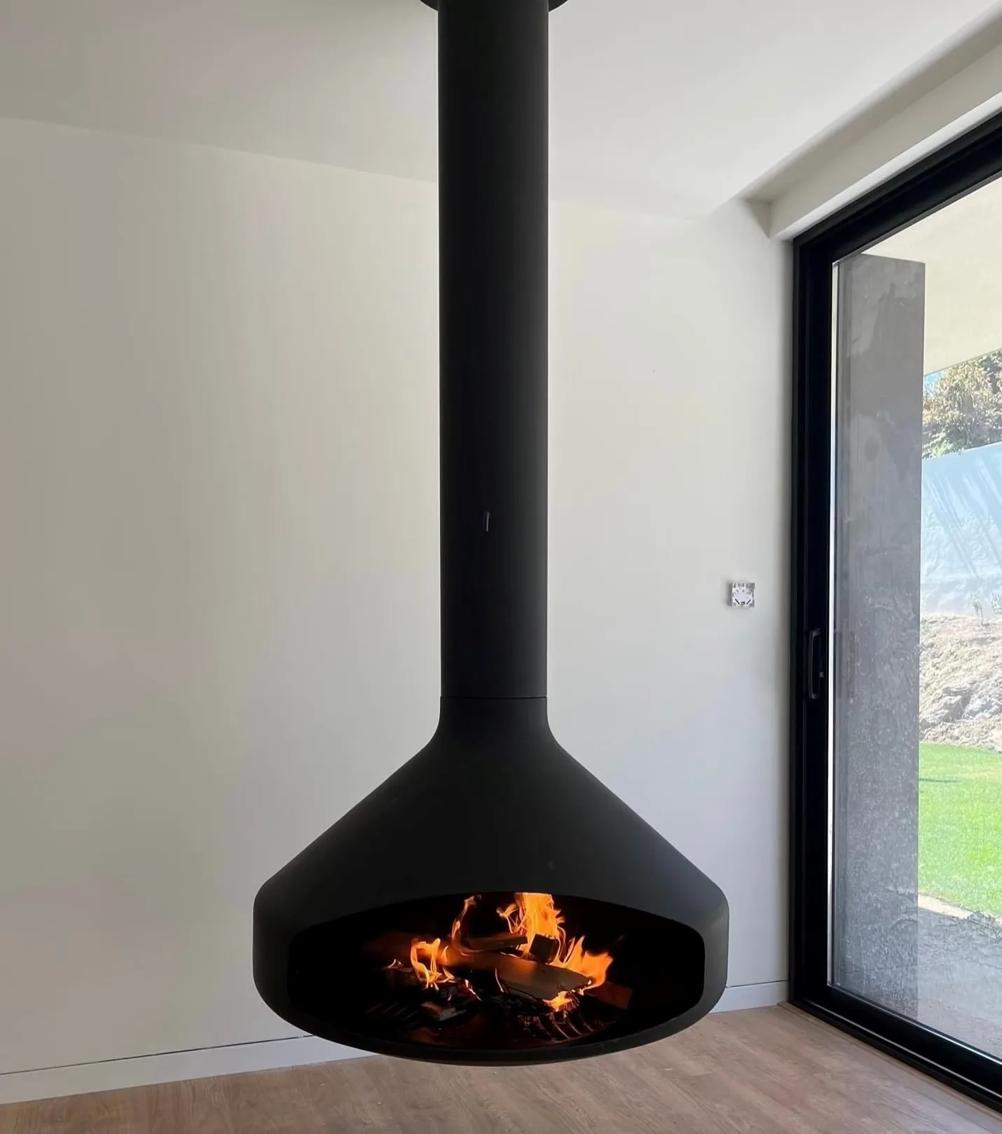 【ساخن】موقد مثبت على الحائط لتزيين الحائط في الأماكن المغلقة لحرق الخشب في المصنع، أفضل مبيعًا، مدفأة معلقة معلقة #4