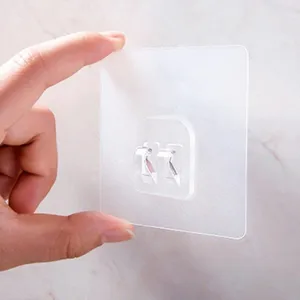 Hook Sticker mà không cần may nhà trong suốt acrylic sticker tự động mạnh mẽ móc phòng tắm nhà bếp cabela cabide tường treo kệ 6 Hanger bán hàng chính trong acrylic - 3