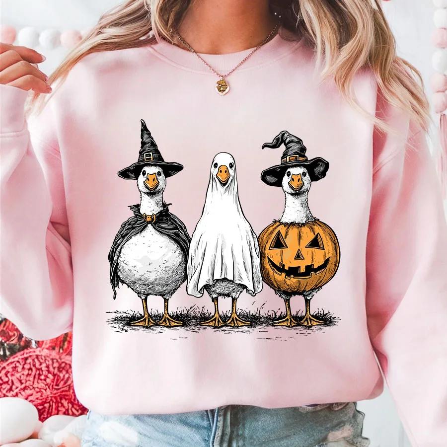 الرجعية هالوين بو شبح أوزة DIY بها بنفسك الحديد على نقل الحرارة ملصق مائي تي شيرت بلوزات المخدة حقيبة الملابس ديكور الحفلات