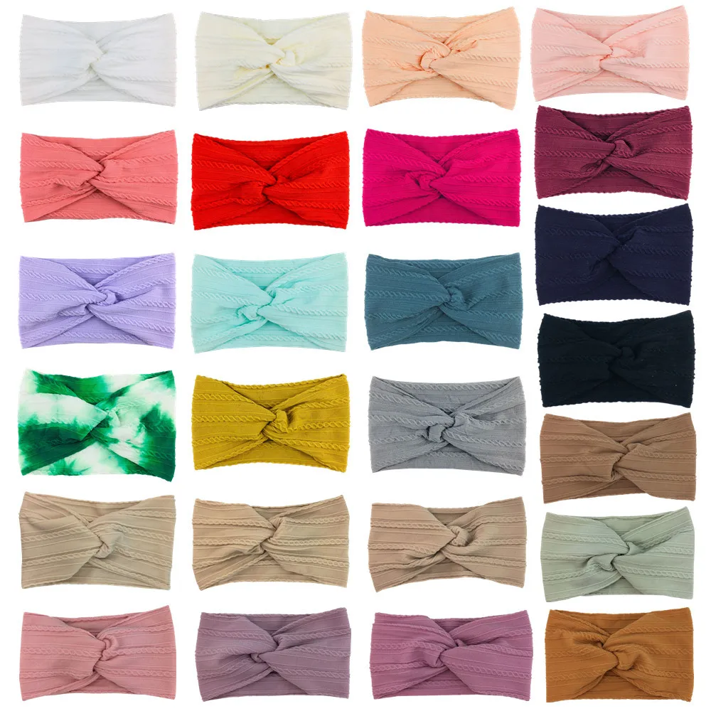 

150 шт., оптовая продажа, мягкая жаккардовая нейлоновая повязка на голову, детская повязка с крестом, эластичная повязка на голову, внешняя торговля, головные уборы, аксессуары для волос