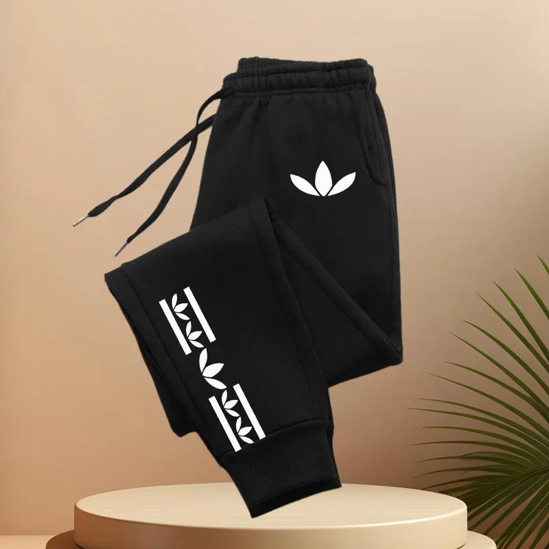 

Спортивные брюки классического стиля для мужчин и женщин, брюки для бега, повседневные спортивные штаны с принтом, на шнурке на талии.