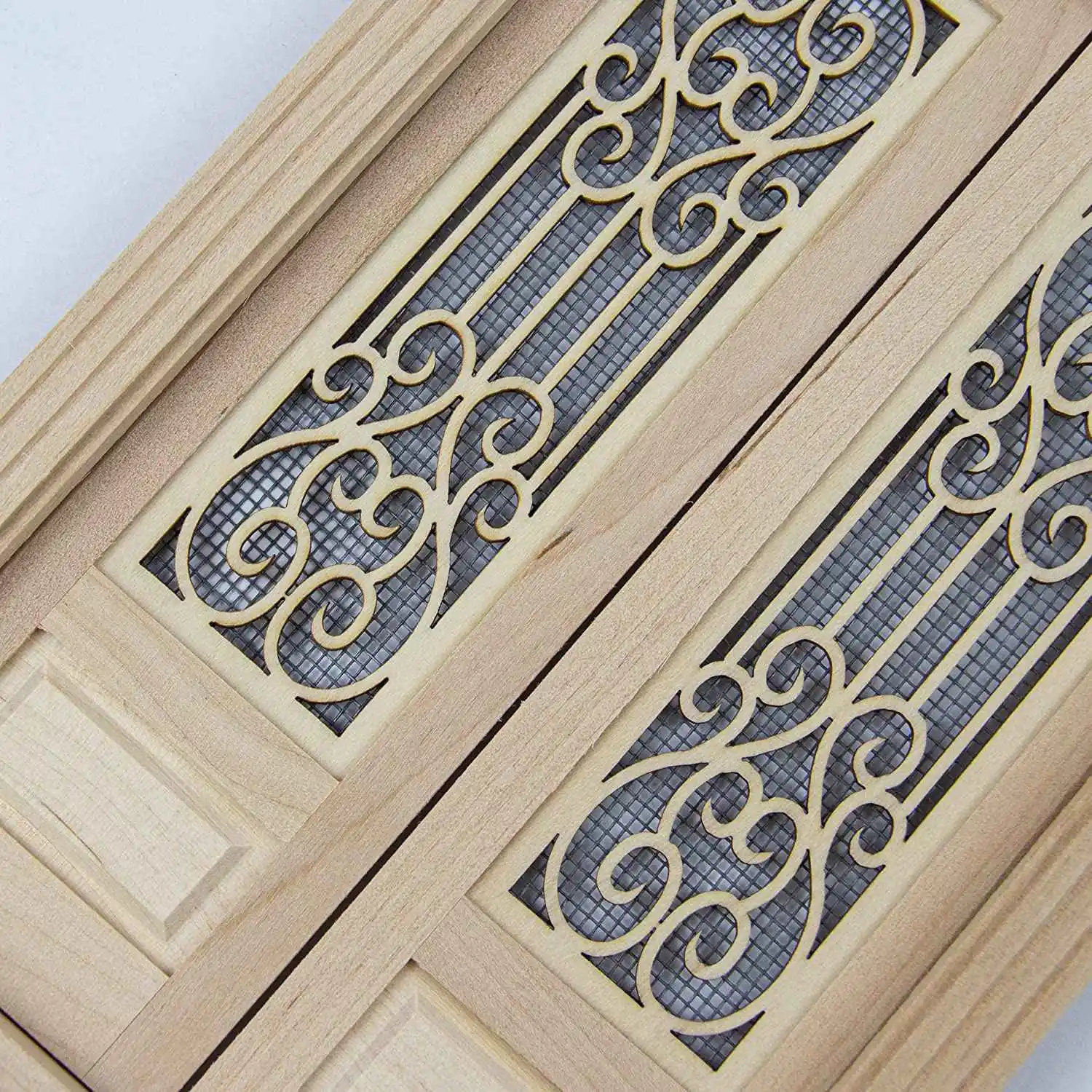 

CYGJ-1:12 Dollhouse Miniature Furniture Screen Door Unpaint Wooden Doors For DIY Scene Home Furniture Craft