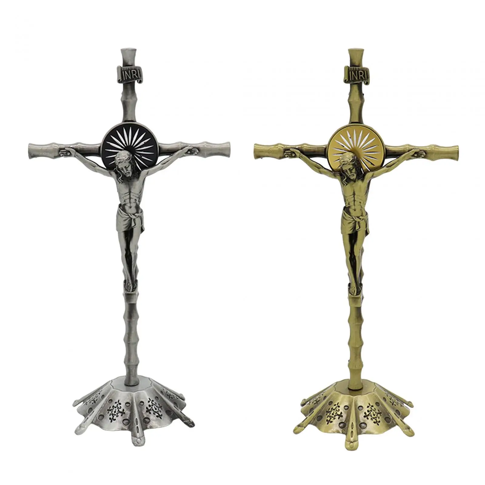 Crucifix Figurine Crucifix Wall Cross Statue Miniature Religious Church Decor
