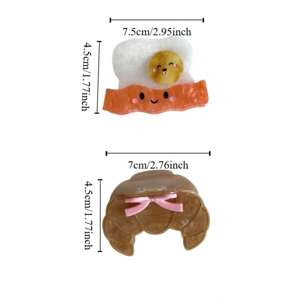 جميل لطيف الكرواسون القرش كليب الحلو نخب خلات الشعر كراب كليب حمض الخليك الملونة لذيذ الغذاء مخلب كليب يوميا