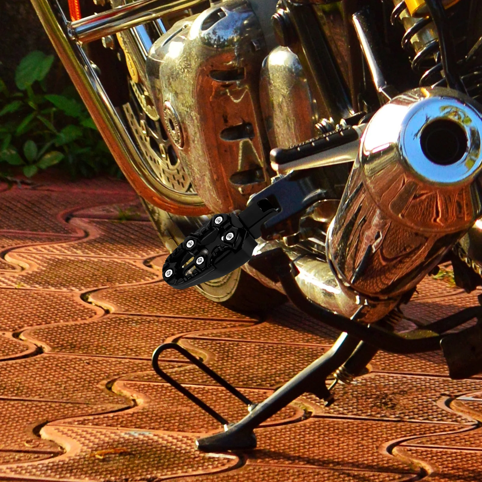 

2pcs Aluminum Alloy Foot Pegs Motorcycle Anti-Slip Pedals For Dirt Bikes Mini Pit Bikes Universal Fit Durable Rest Support