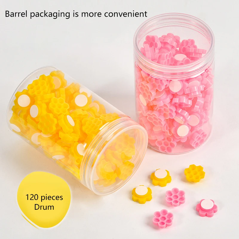 ~ ~ New 120Pcs/Box Self Adhesive Eyelash Extension Glue Cups Delay Cup Grafting Eyelash Makeup Tool Tattoo Adhesive Pigment Cups