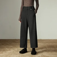 TOYOUTH Women Casual Pants 2025 Winter New Elegant High-waisted Silhouette Banana Pants Office Draping Cropped Pants - Image 3