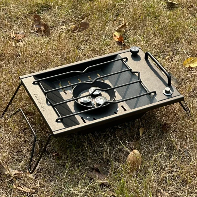 8000W IGT Gas Sinking Stove 3 Burner Stainless Steel Portable Camping Stove Desktop Brazier Grill Windproof Butane Propane 썸네일 6