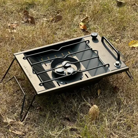 IGT Gas Stove 8000W IGT Gas Sinking Stove 3 Burner Stainless Steel Portable Camping Stove Desktop Brazier Grill Windproof Butane Propane