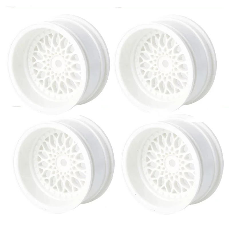 4 Uds 52mm 1/10 RC On-Road Drift Racing Car llanta de rueda de plástico bujes de rueda para Tamiya XV02 Kyosho HSP HPI Sakura Traxxas RedCat