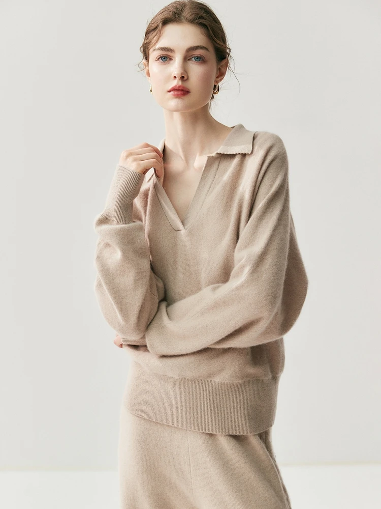 

Yoyoselect женский 100% кашемировый пуловер с v-образным вырезом, осень-зима, элегантный свитер, женский повседневный модный свитер с длинными рукавами