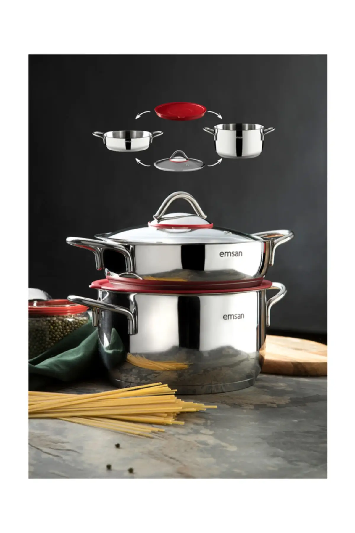 DOLBOVI Ems Easy life steel Cookware Set 4prc 16cm Cookware Set