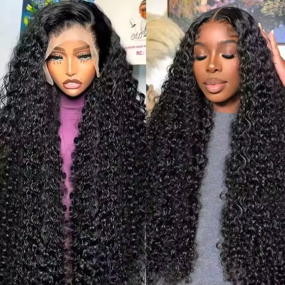 

13x5 200% Hd Deep Wave Lace Frontal Wig Brazilian 30 40 Inch 13x6 Water Wave Lace Front Pre Plucked Kinky Curly Human Hair Wigs