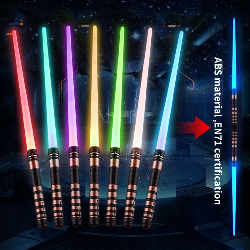 REikirc 75 سنتيمتر RGB Lightsaber 1 أو 7-color ضوء صابر ل 3 + أطفال الليزر السيف لعبة حفلة موسيقية الزفاف توهج السيوف قابل للسحب