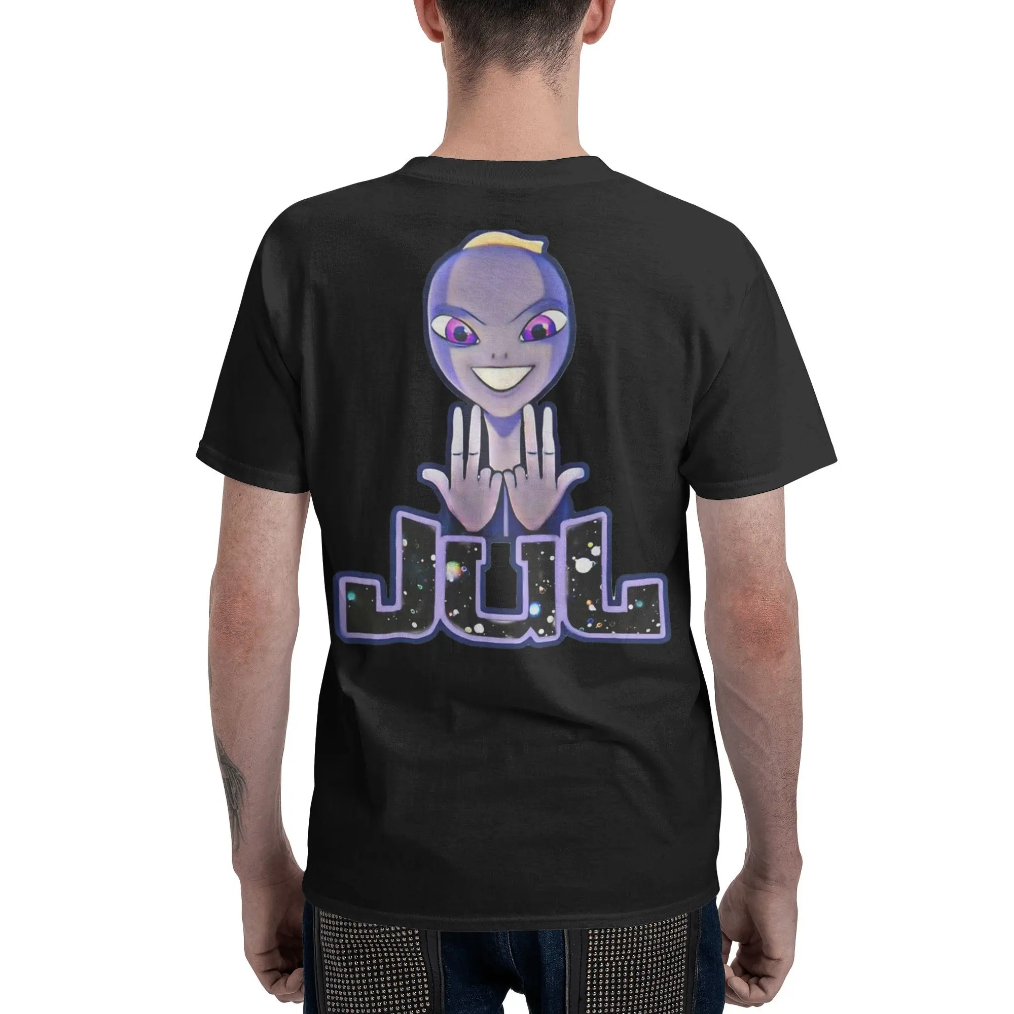 Maillot Jul 티셔츠 힙합 티셔츠 반팔 빈티지 탑 여름 코튼 크루 넥 플러스 사이즈 의류