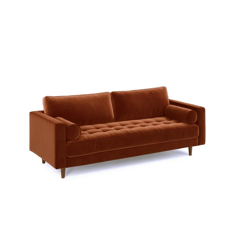 Italian minimalist Nordic style fabric sofa simple modern Internet celebrity creative designer straight corner high sofa
