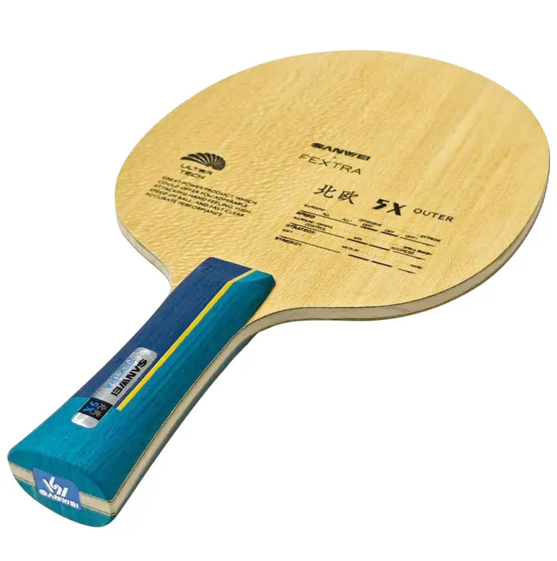 Original SANWEI FEXTRA 5X Table Tennis Blade Inner Outer Basalt Fiber Ping Pong Paddle Professional 7-Ply Table Tennis Racket
