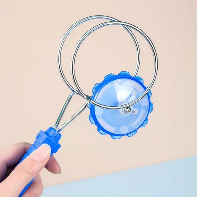 1pc Magic Magnetic Flying Spinning Top Toy LED Colorful Light Rail Rotating Gyroscope Anti Stress Fidget Toys For Children Gift