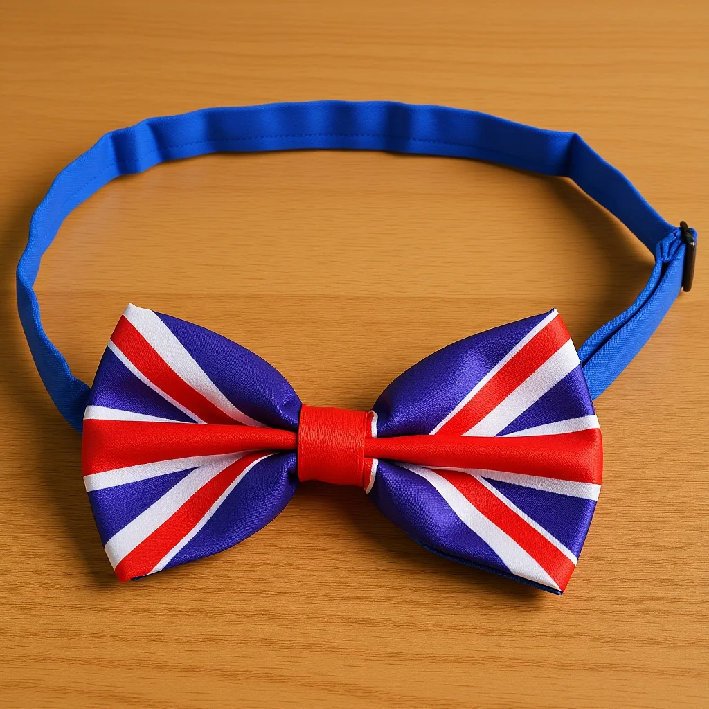 الرجال المملكة المتحدة العلم ربطة مطبوعة الوطنية الكلاسيكية الأعمال حفل زفاف الجدة ربطة القوس فيونكة الرجال المملكة المتحدة العلم ربطة العنق الوطنية Bowknot #6