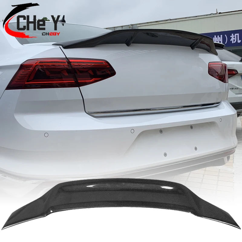 Per Volkswagen VW Magotan Passat B8 2017-2023 coda ala posteriore tronco auto coda R Styling nero lucido Spoiler in vera fibra di carbonio