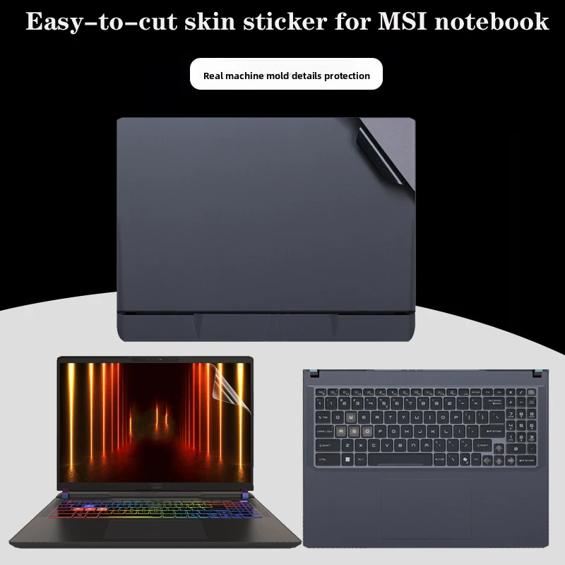 For 16-17inch msi Vector 16 17 HX AI A2XW A8W Laptop skin Easy-to-cut sticker screen protective film for computer body