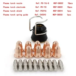 22pcs PD116-8 PR110 Plasma Cutting Torch Consumables For Trafimet S45 Pr-110 Wsp-08001 Plasma Torch Electrode WSP-08014 Cover