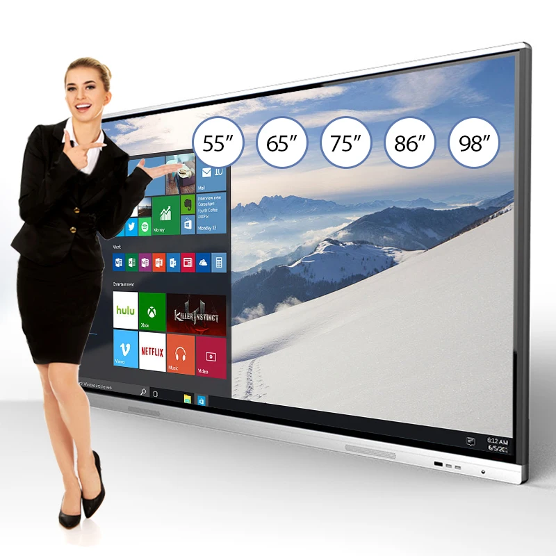 

Интерактивная доска с сенсорным экраном 55/65 дюймов, интерактивная плоская панель, умная доска для образования