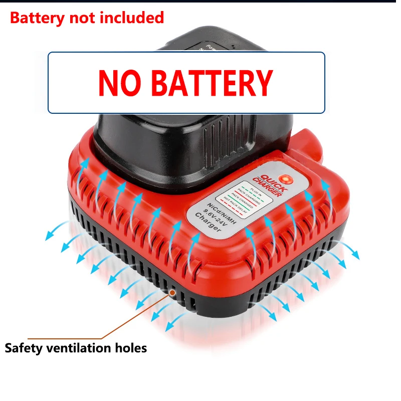 

For Black & Decker Ni-CD Ni-MH Battery 9.6V/12V/14.4V/18V Battery Charger Fast Electric Drill Screwdriver Tool Battery Accessory
