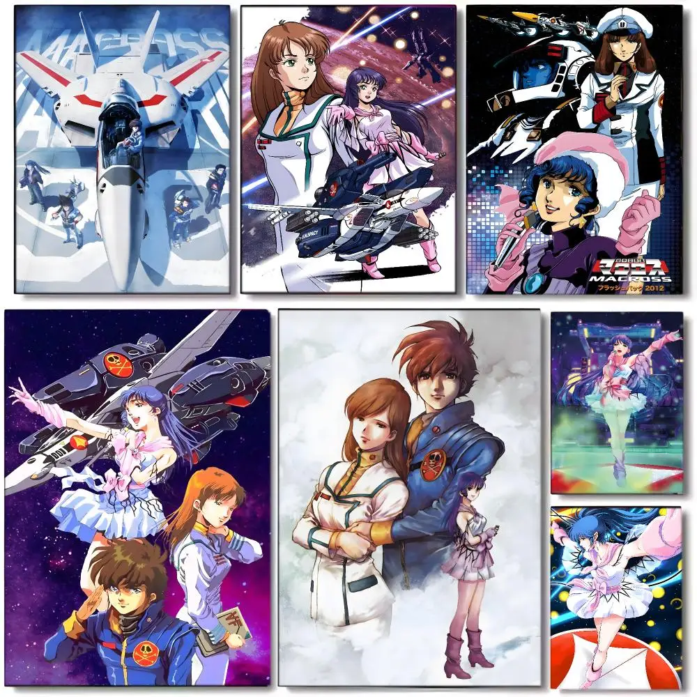 80s Retro Animation M-Macross Poster Wall art print art suitable for living room bedroom bar parlor home decor gift