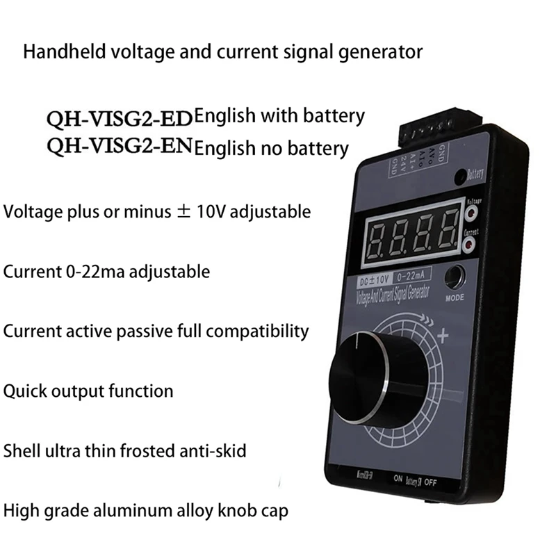 Gerador de sinal de tensão atual, Simulador analógico para PLC e Painel Debugging, Frequency Converter, 4-20MA, Precision, 4-20MA