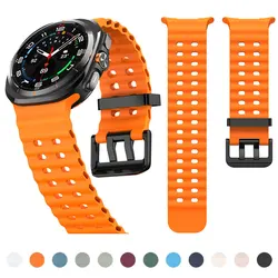 Marine Band For Samsung Galaxy Watch Ultra 47mm Sports Silicone Strap Bracelet For GalaxyWatch Ultra Smartwatch band Accessories