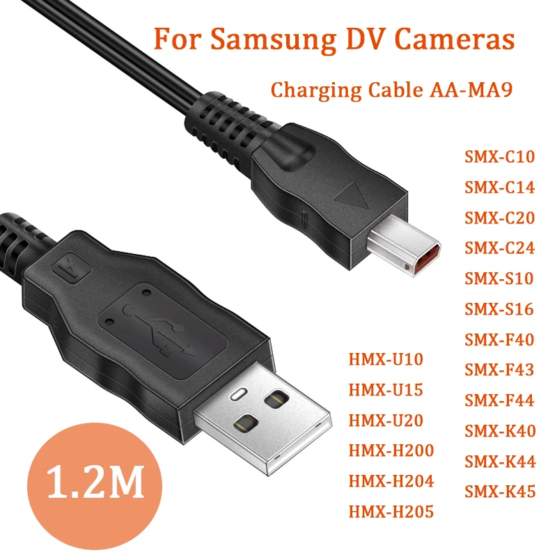 AA-MA9 AAMA9 Kable zasilające do kamer Samsung HMX-H200 HMX-H203 HMX-H204 HMX-H205 HMX-H300 HMX-H303 HMX-H304 HMX-H305 SMX-U20 — zdjęcie produktu 2