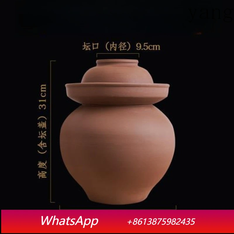 

LMM household unglazed ceramic old-fashioned traditional sauerkraut flooded pickle tank pickle mud crock pot