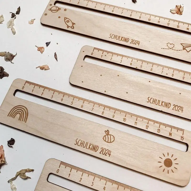 Reading Strips Wooden Small Paragraph Size Tracking Rulers Measuring Ruler Text Guide For Children Students Teachers Reading