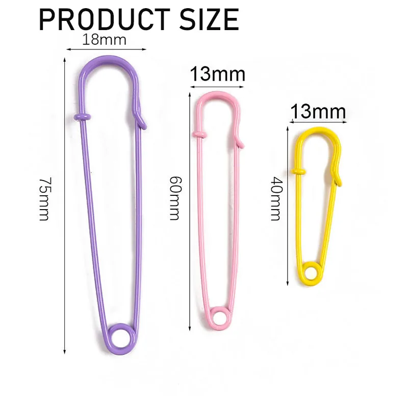 5/10/20Pcs Safety Pins 7.5cm Baked Paint Steel Large Heavy Duty Safety Pin Bulk for Clothes Sewing Arts Craft Accessories 2