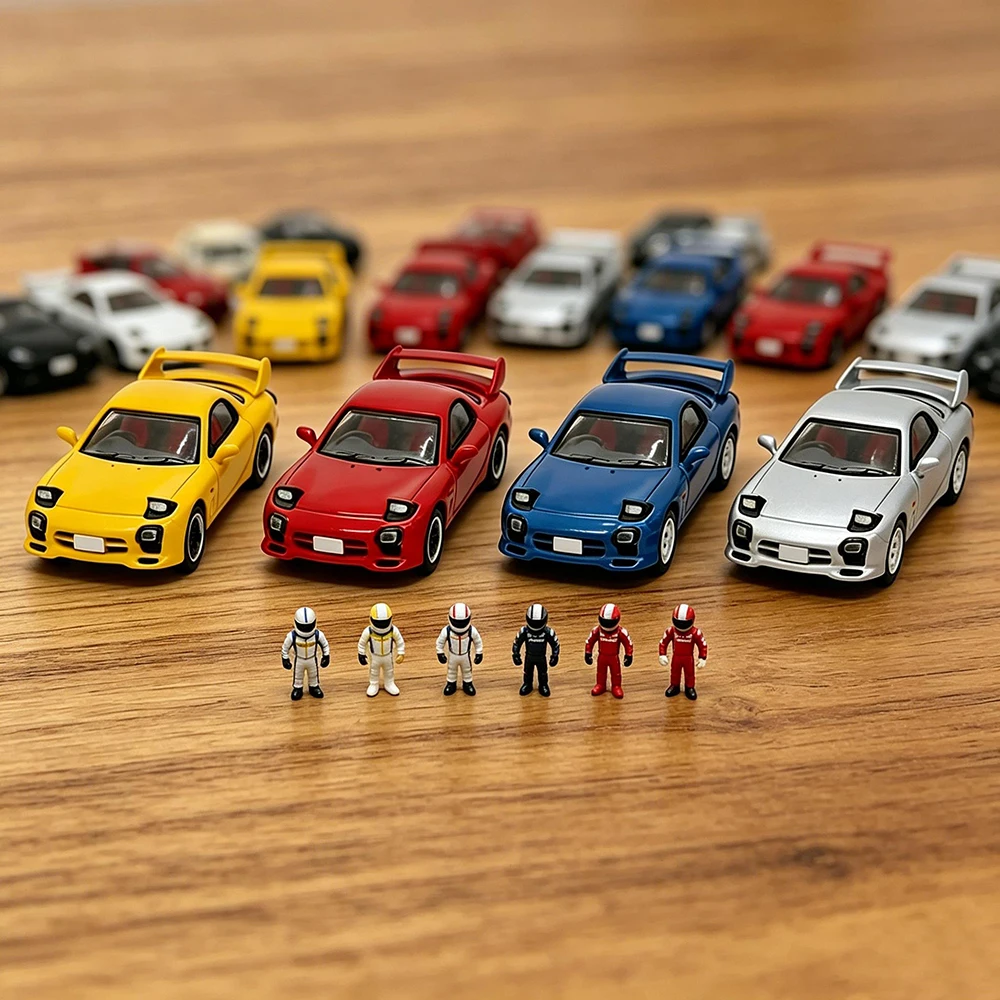 2026 New 1/64 Scale Model Car Mazda RX Sports Car Alloy Simulation Small-scale Car Model Miniature Collection Decoration