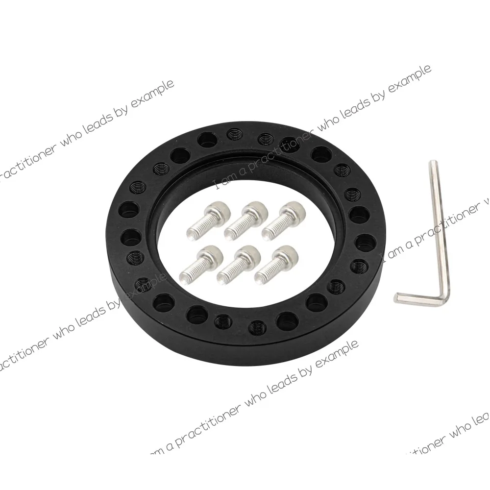 Auto Parts Conversion Steering Wheel Hub Adapter Black Universal Aluminum Alloy Steering Wheel Elevator
